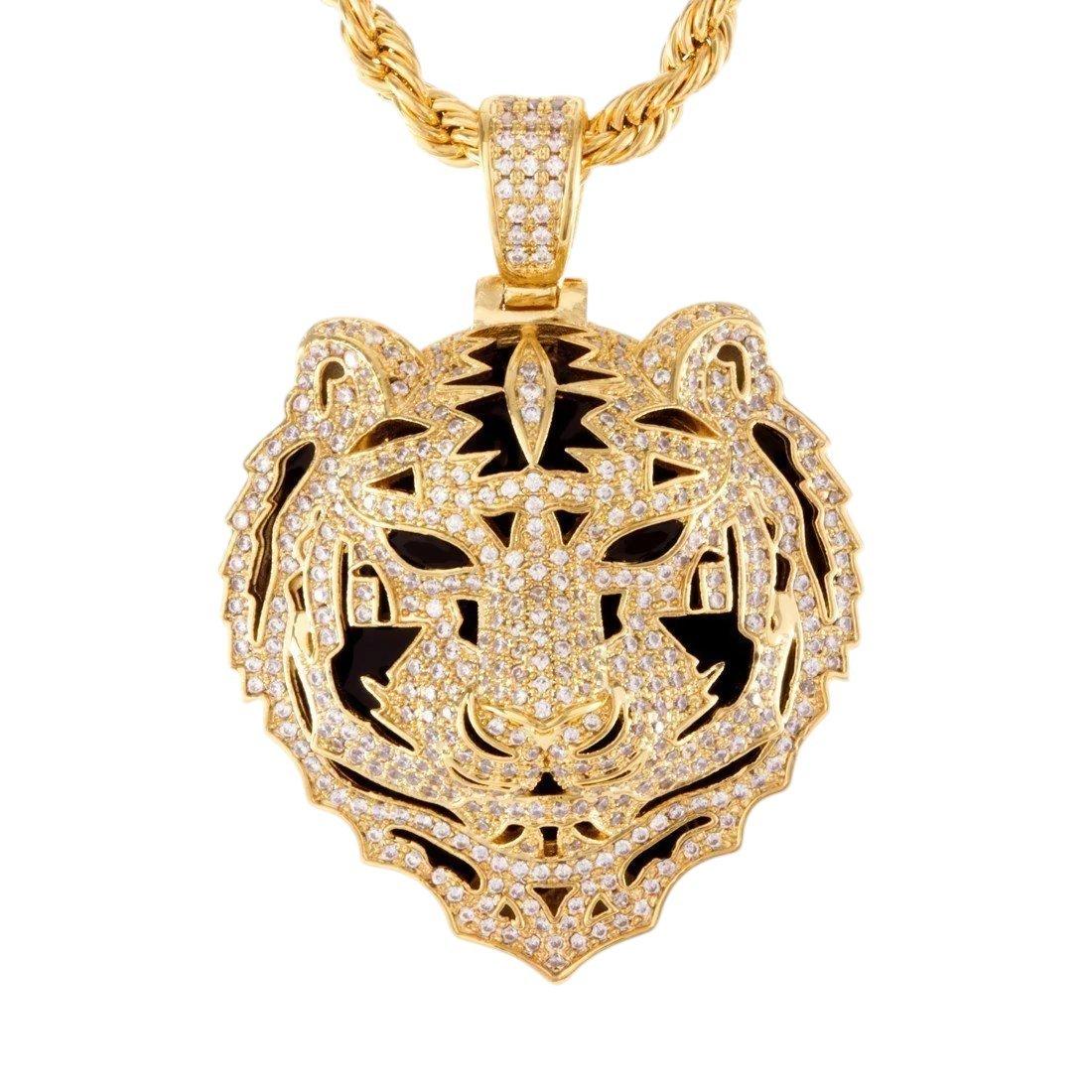King Ice Bengal Tiger Necklace - GOLD